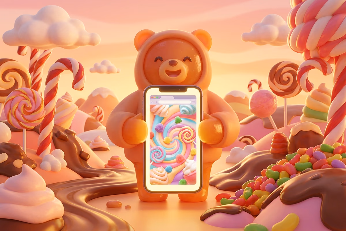 Sugar Rush in a mobile browser